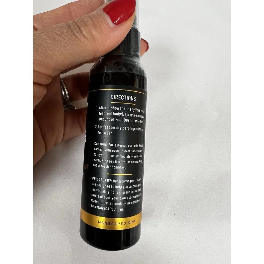 MANSCAPED® The Foot Duster™, Mens Cooling Foot Deodorant Spray 2 Oz / 60 ml New